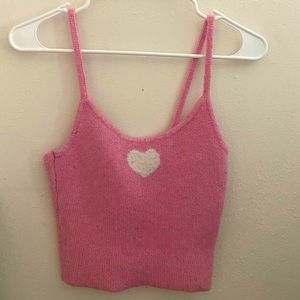Cute heart tank crop top! From Pacsun.